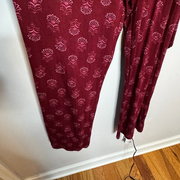 Market & Spruce Sleeveless Red Printed Tie Waist Scoop Neck Jumpsuit Small NWOT - Picture 8 of 9
